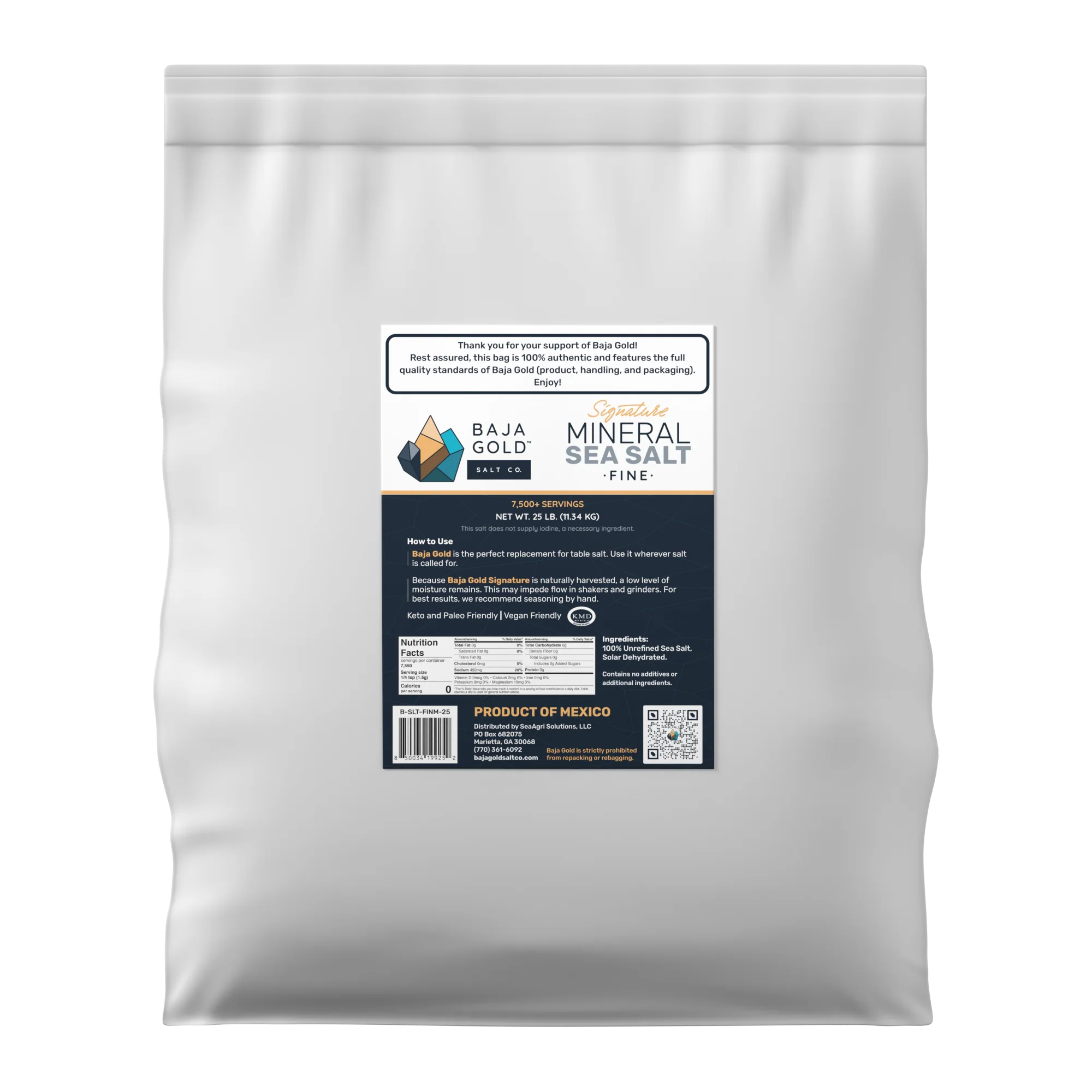 Baja Gold Signature Mineral Sea Salt - Fine