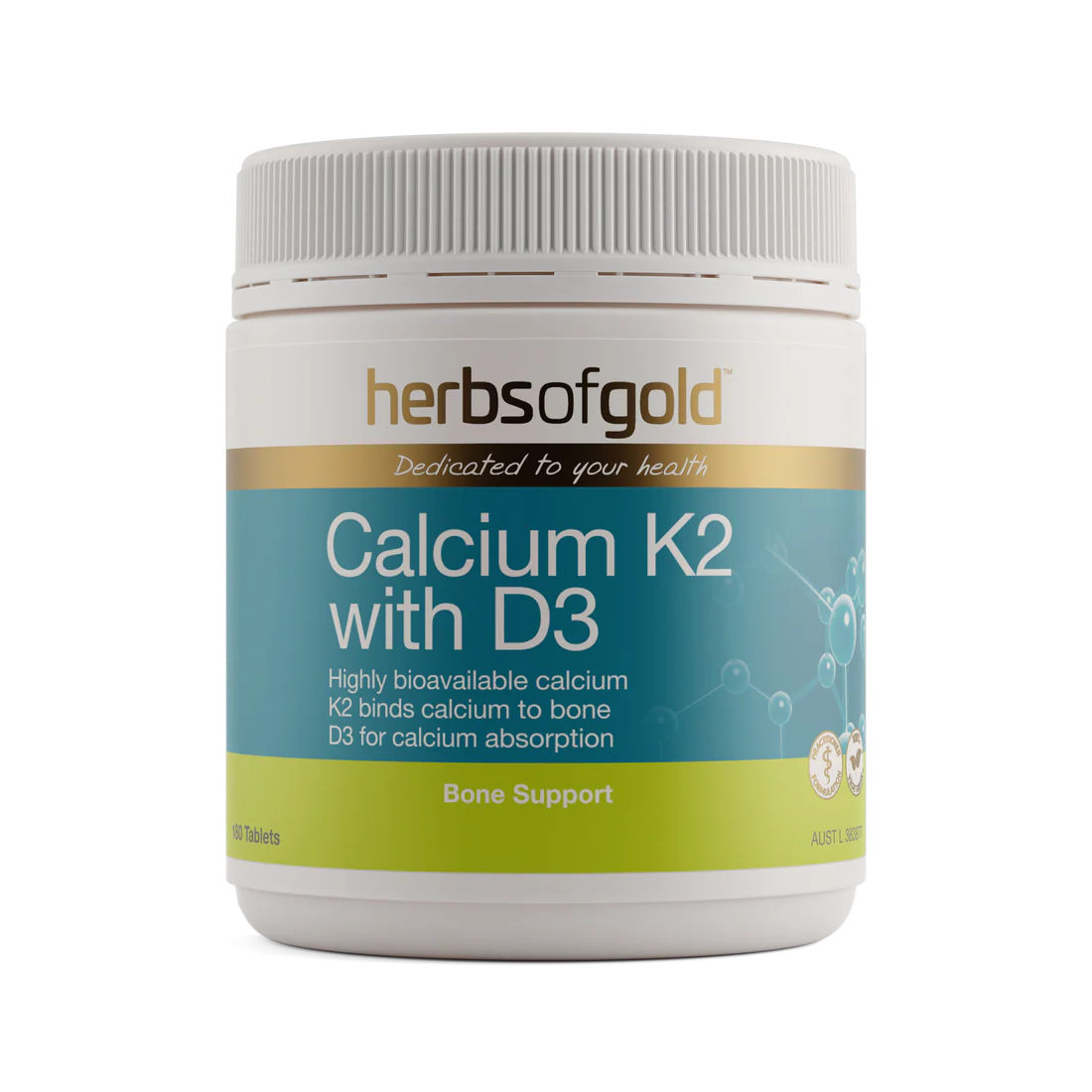 Herbs Of Gold Calcium K2 with D3
