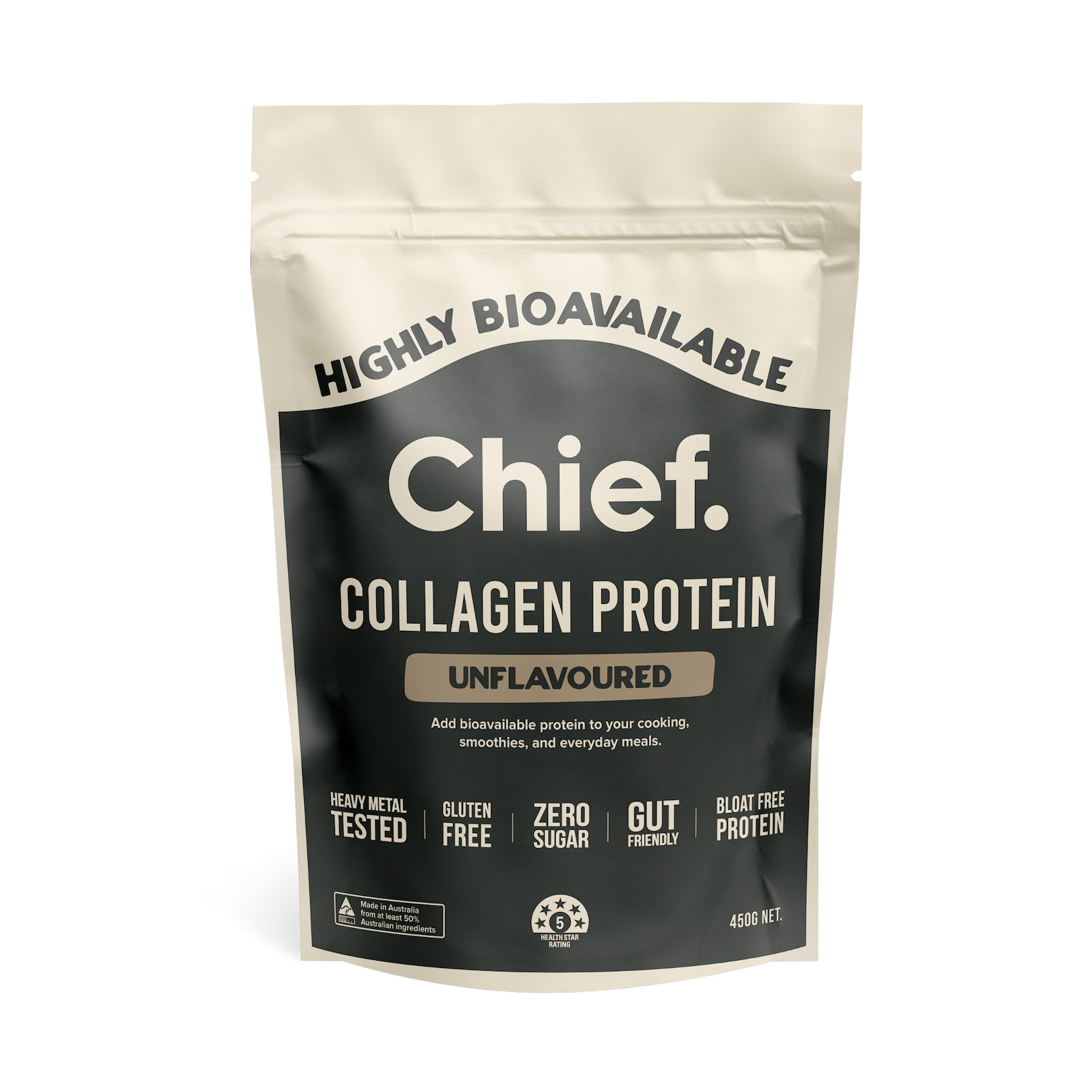Chief Nutrition Grass-fed Collagen Protein Powder 450g