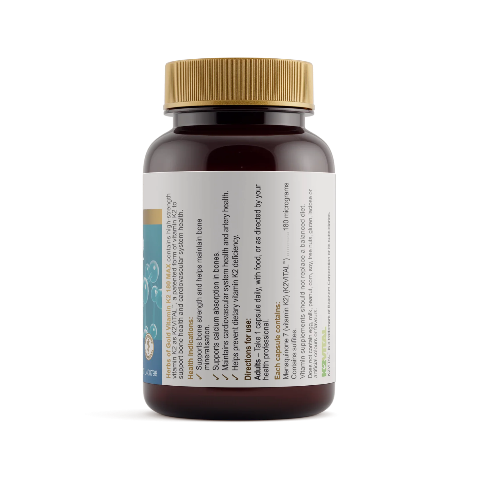 Herbs Of Gold Vitamin K2 180 Max